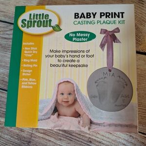 Little Sprout Baby Handprint/Footprint Print Casting Plaque Kit NIB